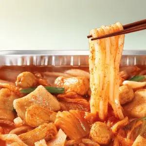 프레시지 캠핑포차 시원 칼칼 김치 어묵 우동전골 밀키트 2인분 1.08kg, 1개 캠핑포차