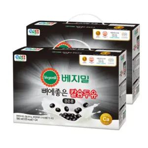 베지밀 뼈에좋은 칼슘 검은콩 두유 190ml 48팩