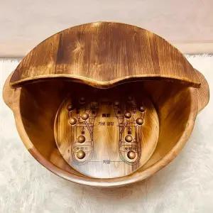 편백나무 족욕통 원목 히노끼 족탕 습식 둥근 원형 족욕기