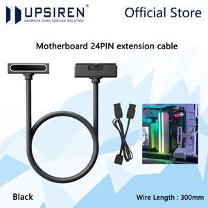 UPSIREN 마더보드 24PIN 연장 케이블  5V 3Pin이 있는 ARGB PC 90도 직각 디자인 남성-여성 커넥터