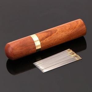 30개 블라인드 재봉 바늘 노인용 스테인리스 스틸 고속 자동 자가입사 스티칭 핀 DIY 펀치 니들 스레더