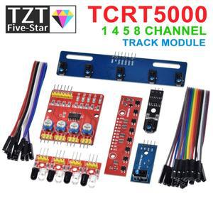 1/3PCS TCRT5000 적외선 반사 센서 Arduino용 TZT IR 광전 스위치 배리어 호환 라인 트랙 모듈
