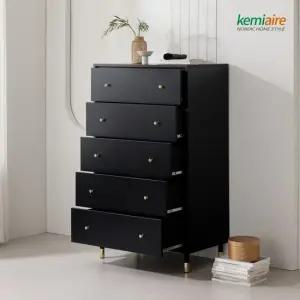 케미에르 스카라 LPM 800 5단서랍장(블랙에디션) KFT-306