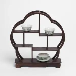 벽선반 매화 찻잔 다관 장식장 찻집인테리어 F04 30x30cm