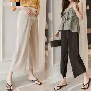 샤이닝 플리츠 임산부 복대 주름바지 (M-2XL) 205134 SbX3+4aHh