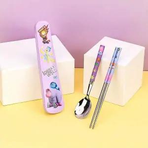 [골드스마일]인사이드아웃2 가벼운 주니어 슬림 진공 스텐수저 케이스 3P 세트