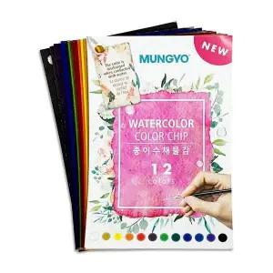 [오너클랜]TBZ 문교 종이물감 12색 카드식 수채화물감