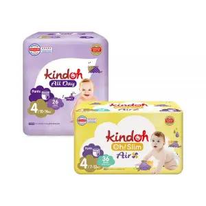 킨도 팬티 기저귀 4단계 오슬림 에어 4팩 + 뉴올데이 4팩 MNS