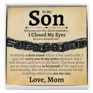 러브 유 투 머치 센티멘탈 쿠바 스테인리스 스틸 팔찌 - 생일 선물 독특한