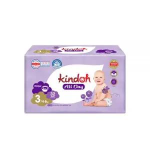 킨도 아기 기저귀 올데이 밴드형 육아용품 3단계 32매 4팩 MNS