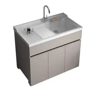 세탁실 싱크대 세라믹 전용 사무실 발코니 세탁 탕비실 배수구 간이싱크 빨래판 보조 손빨래