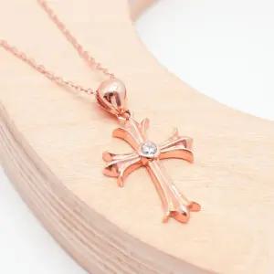 14k 엔틱 십자가 목걸이 OPNIN2318-1