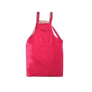 가죽공방 작업용 포켓 가죽앞치마 요리학원 주방 핑크