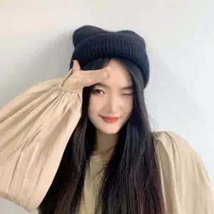 쫑긋 니트 비니 블랙 패션비니 겨울비니 비니모자 울