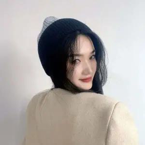 포근한 기모 니트 비니 그레이 겨울모자 겨울비니 비