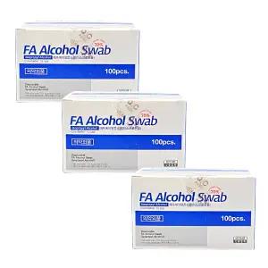 FA 알콜스왑 1매포장 100매입 개별포장 알콜솜 소독솜 살균소독 3개