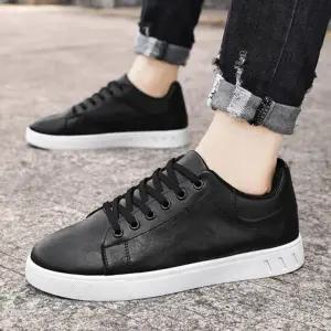[옷자락]남자 레더 데일리 캐주얼 빅사이즈 스니커즈