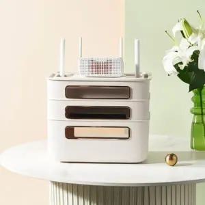 [아트박스]/아도라하우스 홈인테리어 공유기 셋탑박스 수납함 2단