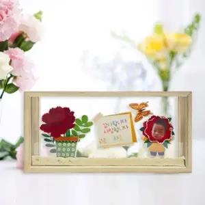 뚝딱 카네이션 투명 아크릴 액자 만들기 1인 유아 어린이집 교구 재료