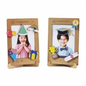 뚝딱 DIY 우드 우든페이퍼 축하 액자 졸업 축하 수료 만들기 10인용 유아 어린이집 교구 재료