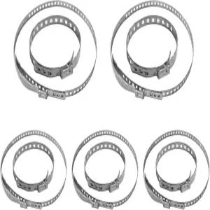 딕노 10 PCS CV 부트 클램프 키트 5PCS 소형 및 대형 스테인리스 스틸 조절식 드라이브 샤프트 액슬