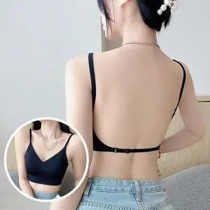 [다잇템] 여자 심리스 로우컷 백리스 노와이어 오픈숄더 모임룩 브라