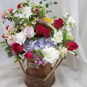 pm3시전 당일발송 생일축하꽃바구니 전국꽃바구니배달 환갑 기념일 승진 장미 수국꽃바구니 고급꽃