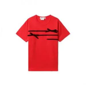 [롯데백화점]꼼데가르송 벨벳 리본 티셔츠 NN T008 051 1