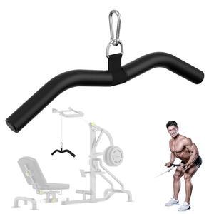 업그레이드된 LAT 풀다운 바, 홈 헬스장용 19인치 LAT 풀다운 바 부착물, 컬 트라이셉스 프레스 다운 바 손잡이 LAT 바 케이블 기계 부착물, 조정 LAT 풀다운