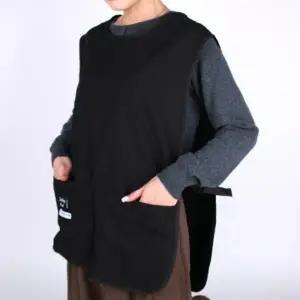 조끼형 짧은 앞치마 블랙