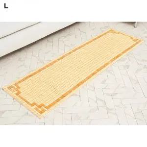 8자마작 쇼파방석 옐로우 기본 3단(50x150)대리 대나무돗리 쿨패드 방석 거실리 여름 여름철 시원한 마작리