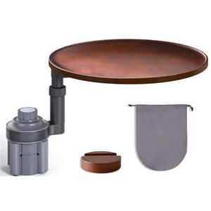 노트북 및 카 테이블 트레이용 Ymipre 데스크, 높이 조절 가능한 360 회전 우드 마운트, 컵 홀더 테이블,