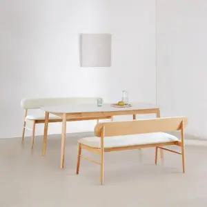 스칸디 노부 1600 1800 6인 세라믹 식탁세트 벤치 2개형)