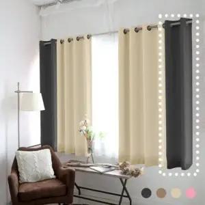 아일렛 창문 암막커튼 작은창 짧은 포인트 커튼 커텐