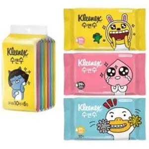 크리넥스 수앤수 카카오프렌즈 물티슈(10매X6입)