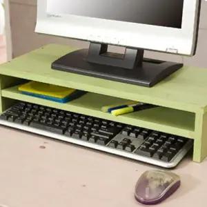 넷메이트 모니터 받침대 거치대 선반 2단 그린컴퓨터스탠드 다이 대형 PC