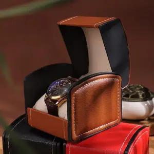 [골드스마일]아치형 시계 팔찌 수납용 PU 가죽 보관함 케이스