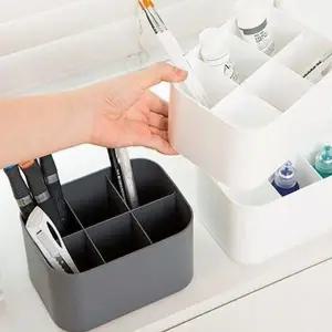 다용도 사각 6칸 연필꽂이 2P 색연필 볼펜통 정리함