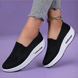 [엄지척]끈 828RRP44 없이 신는 슬립온 디자인 여성용 니트 에어 운동화