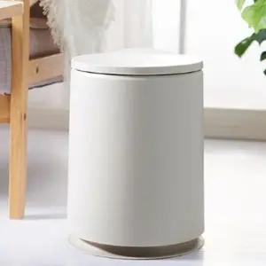 원터치 원형 휴지통 10L 욕실 거실용 실용적 디자인