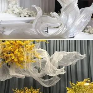 결혼식 배경 장식 웨딩 스타일링 무대장식 DIY 생일파티 장소 꾸미기 흰색