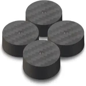모노 오디오 4Pcs 탄소 섬유 절연 스피커 스파이크 패드 25X5mm 바닥 보호대 서브우퍼 앰프 홈 시어터