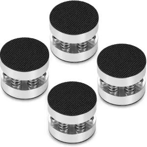 노브사운드 4PCS 실버 알루미늄 스프링 스피커 하이파이 앰프용 격리 스탠드 스파이크 /스피커 /턴테이블