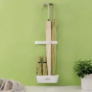 ( )무타공 현관 문 도어 부착식 우산 꽂이 홀더 거치대