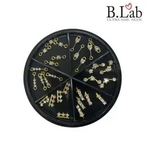 뷰랩 대용량 원반세트 큐빅 파츠 스톤 골드다이아C네일아트 재료 셀프 장식 용품