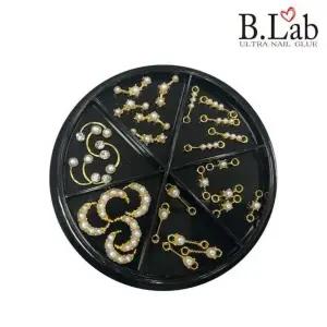 뷰랩 대용량 원반세트 큐빅 파츠 스톤 골드다이아D네일아트 재료 셀프 장식 용품
