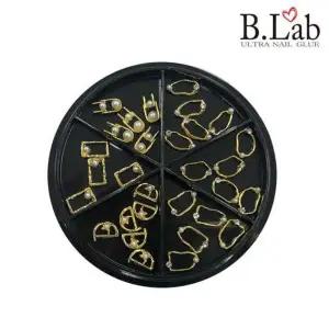 뷰랩 대용량 원반세트 큐빅 파츠 스톤 골드다이아A네일아트 재료 셀프 장식 용품