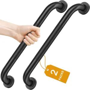 팬하오 2팩 샤워 그립 바 미끄럼 방지 손잡이가 있는 16인치 스테인리스 스틸 욕실 핸들 목욕 손잡이 의자