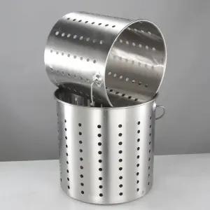 대형 스텐 타공 바구니 채망 펀칭볼 업소용 채반 밧드망