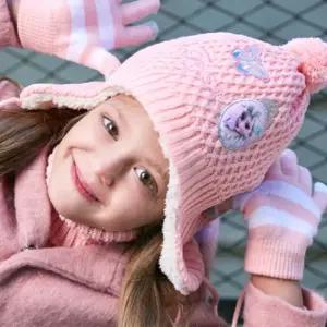 겨울왕국 아동 털모자 넥워머 니트 목도리 세트 방한머플러 어린이 퍼목도리 털목도리 키즈